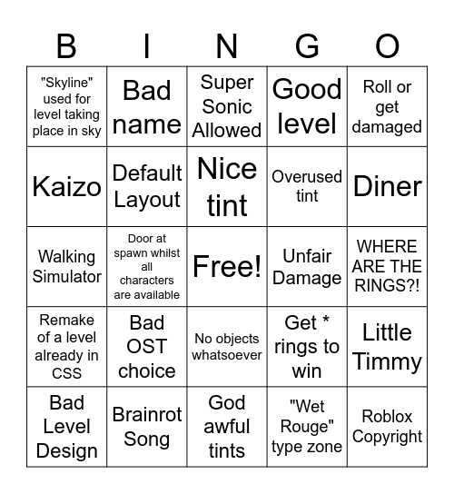 CSS Bingo Card