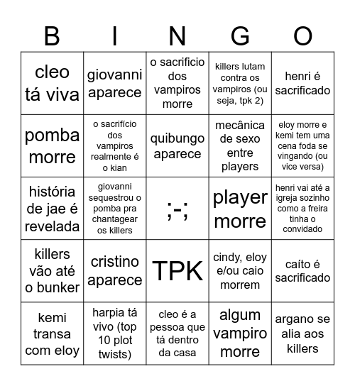 hexatombe ep 8 Bingo Card