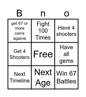 C.O.W Bingo Card