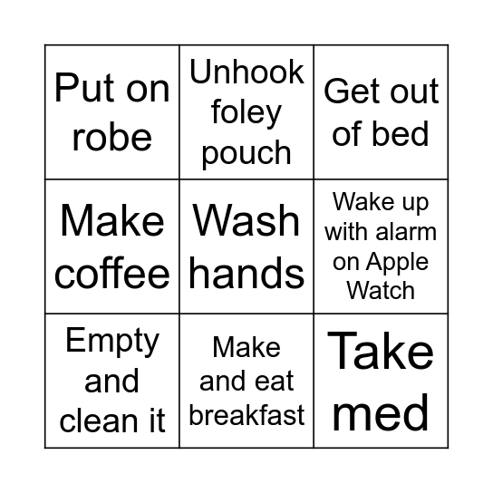 Monday Bingo Card