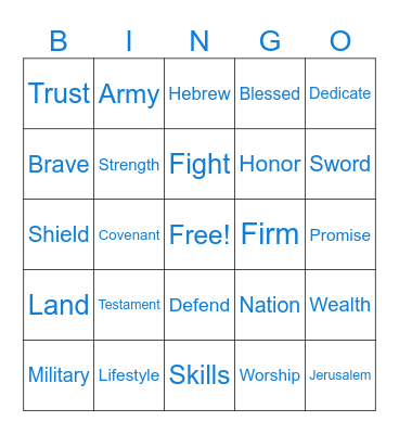 Feast of Dedication Bingo Card
