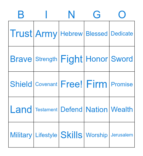 Feast of Dedication Bingo Card