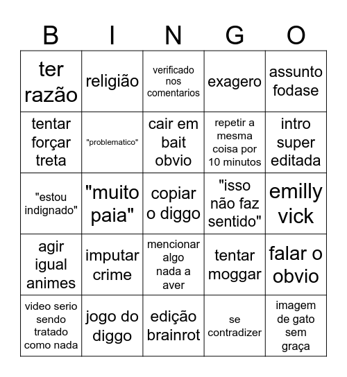Bingo kauan opina Bingo Card