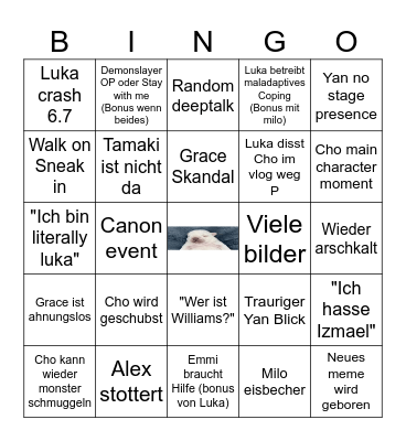 Main Kurisumasu 2 Bingo Card