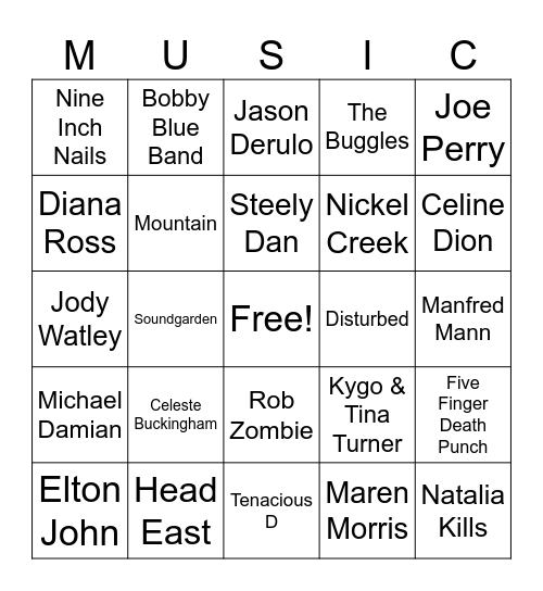 Music_12132025 Bingo Card