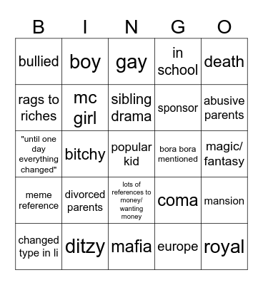 msa bingo Card