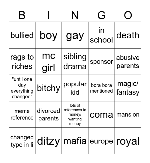 msa bingo Card