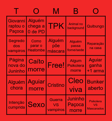 Hexatombe 7 Bingo Card