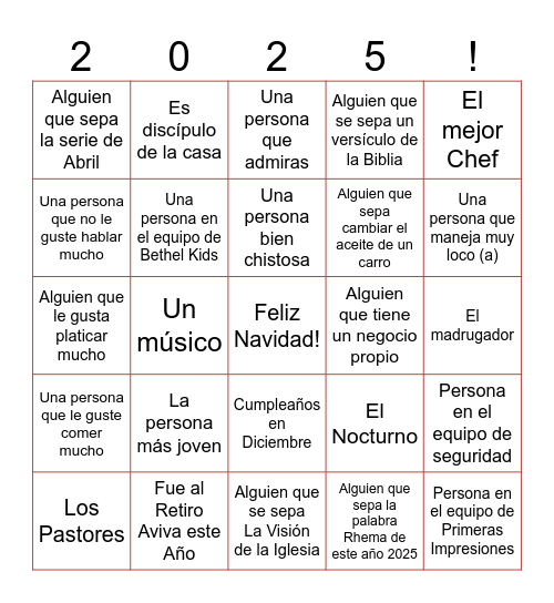 Kingdom Builders Bingo Card