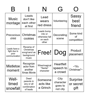 Christmas Movie Bingo - Cookiepalooza 2k25 Bingo Card