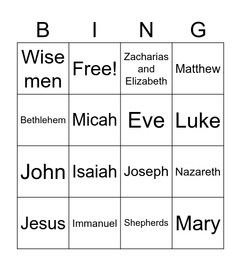 Christmas bingo Card