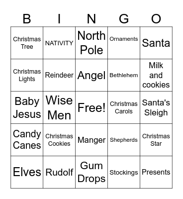 CHRISTMAS Bingo Card