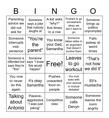 Christmas 2026 Bingo Card