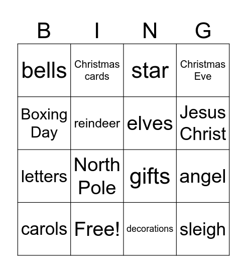 IT'S CHRISTMAS TIME!!! Bingo Card