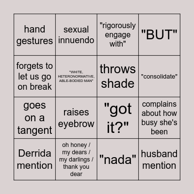 Karavanta BINGO Card
