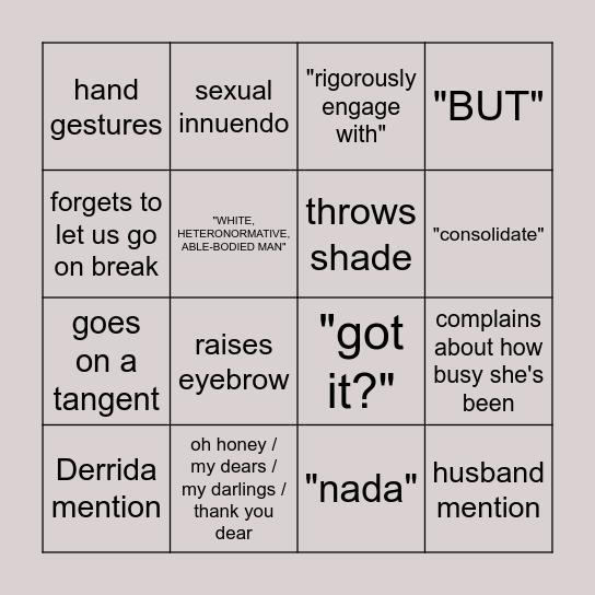 Karavanta BINGO Card