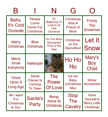 Kerstbingo Card