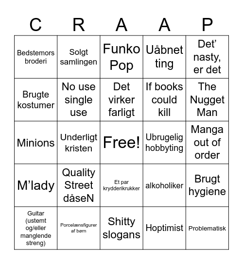 CraBINGO! Bingo Card