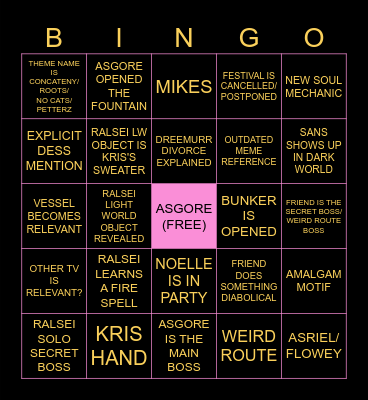 AS OF DEC 2025 Bingo Card