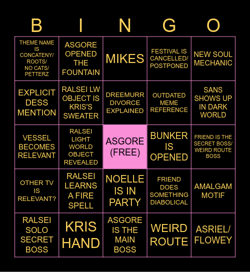 AS OF DEC 2025 Bingo Card