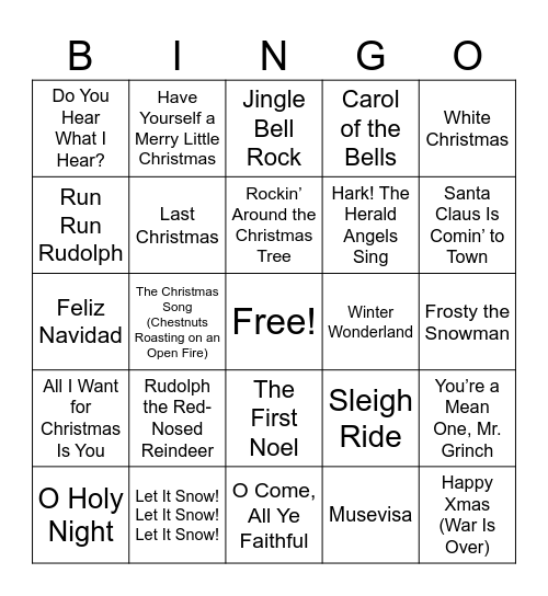 Julebingo Card