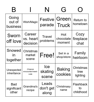 Hallmark Bingo Card