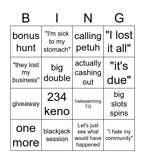 TheGoobr Bingo Card