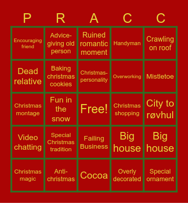 Chrims Bingo Card