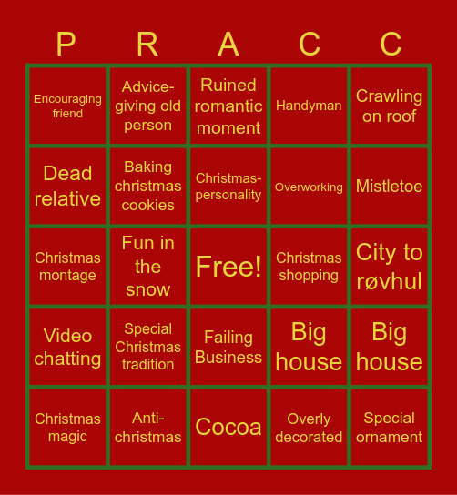 Chrims Bingo Card