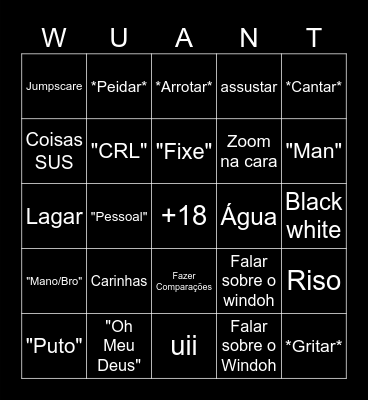 WUANT Bingo Card