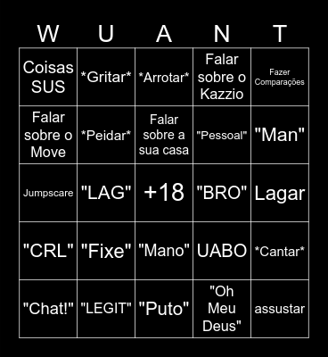 WUANT Bingo Card