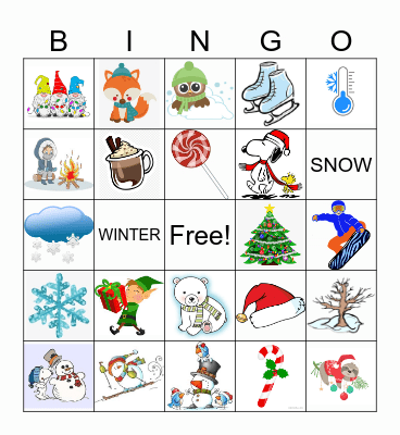 Winter Bingo! Bingo Card