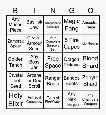 Rune Works Bingo Card