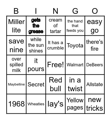 WANDA'S DAY Bingo Card