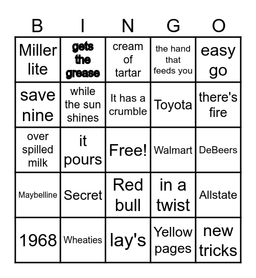 WANDA'S DAY Bingo Card