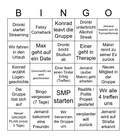 2026 Bingo GEHEIMES BUSINESS Bingo Card