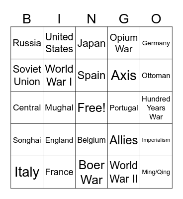 Bingo Card