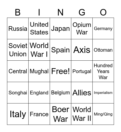 Bingo Card