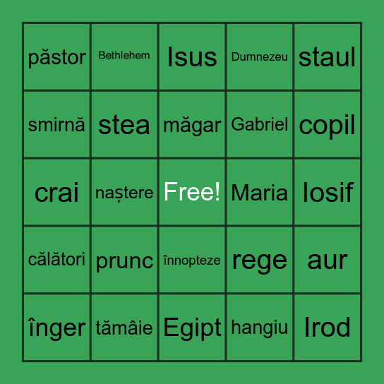 Bingo Crăciun Bingo Card