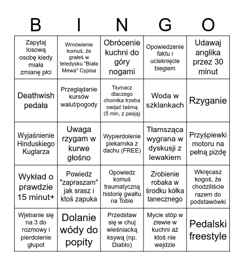 Sylwester Bingo Card