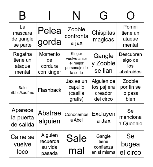 TADC 7 bingo Card