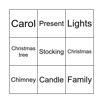 Christmas Bingo Card