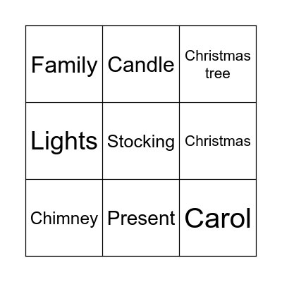 Christmas Bingo Card