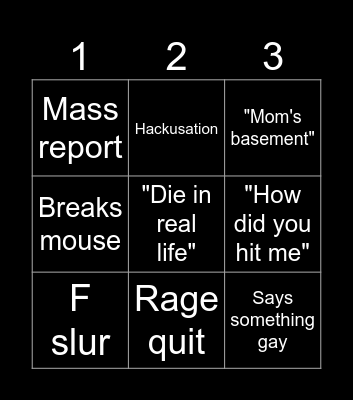 Dad Playing Fortnite Bingo Card