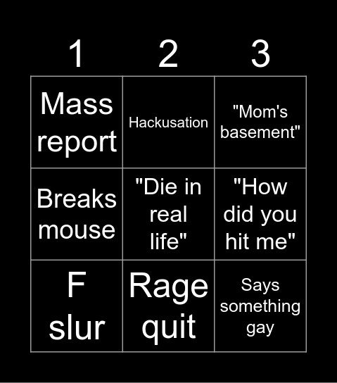 Dad Playing Fortnite Bingo Card