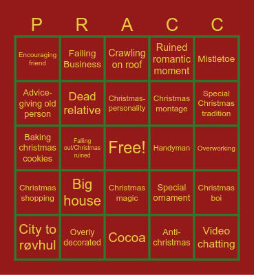 Chrims Bingo Card