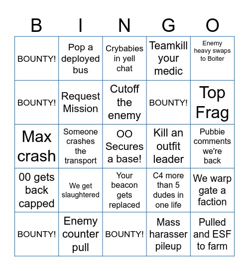 B00ty Bingo Card