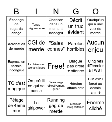 BINGO Blanche Neige Bingo Card