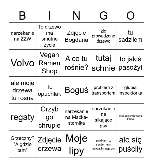 Nitek Bingo Card