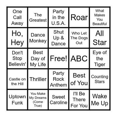 Singo Bingo Card